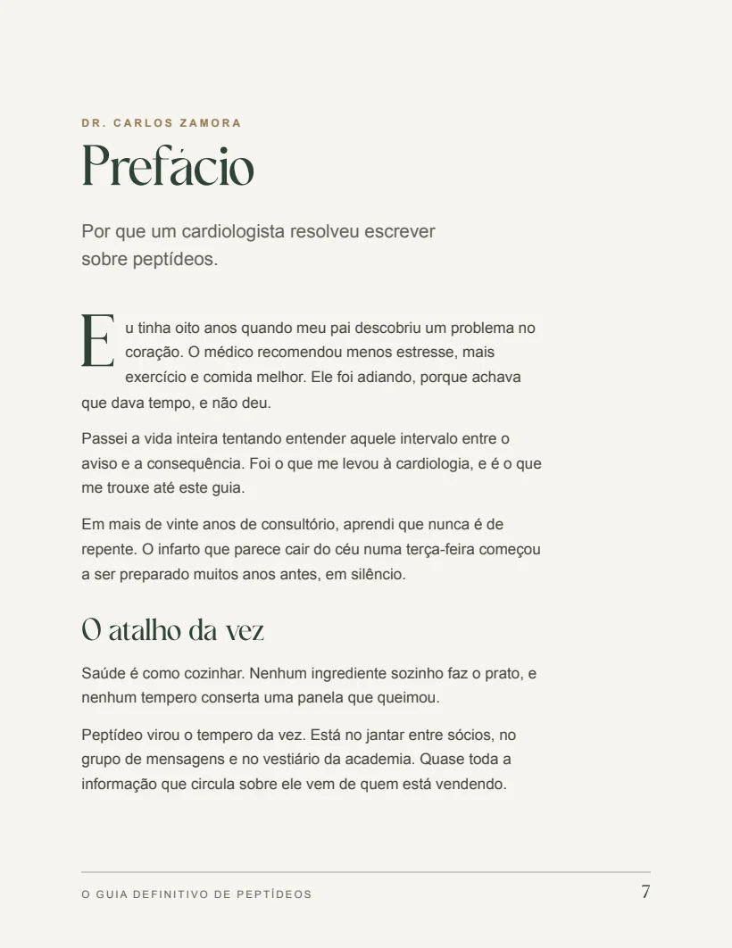 Página do prefácio do Dr. Carlos Zamora